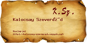 Kalocsay Szeveréd névjegykártya